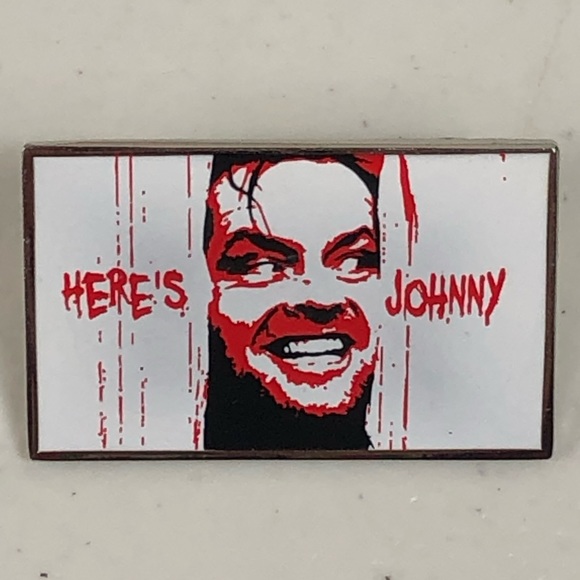 The Shining Heres Johnny Pin Lapel Jack Nicholson Shelley Duvall - Picture 1 of 9